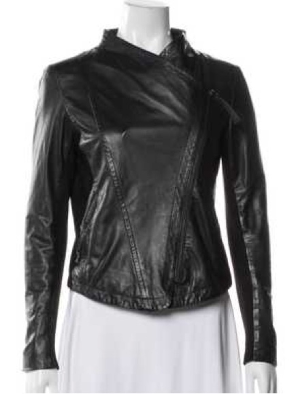 Mackage Black Asymmetrical Leather Moto Jacket